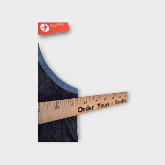 NEW Oiselle Womens Holepunch Racerback Tank Blue sz 2 Running Athletic Mesh - Picture 5 of 7